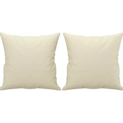 vidaXL Sofá de 2 plazas con cojines cuero sintético color 120 cm Crema Best