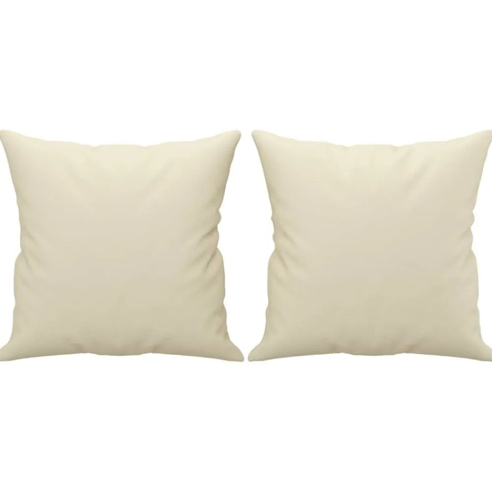 vidaXL Sofá de 2 plazas con cojines cuero sintético color 120 cm Crema Best
