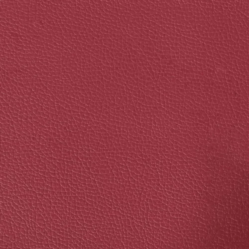 vidaXL Sofás-Sofá de 3 plazas con taburete cuero sintético rojo tinto 180 cm