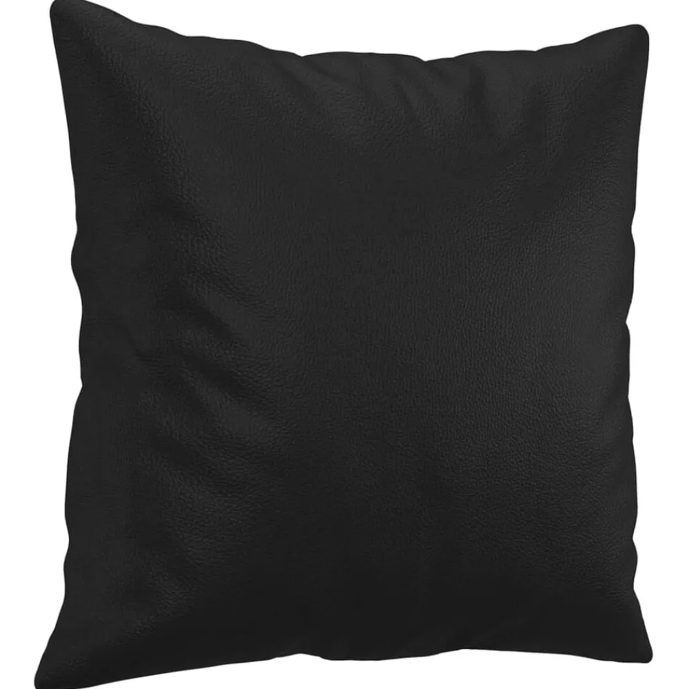 vidaXL Sofá de 2 plazas con cojines cuero sintético 120 cm Negro Best