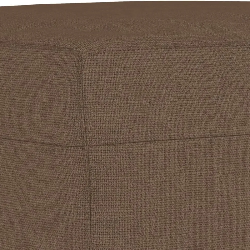 vidaXL Sofá de 3 plazas con taburete de tela marrón 180 cm Marrón New