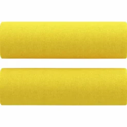 vidaXL Sofá de 2 plazas con cojines tela 120 cm Amarillo claro Online