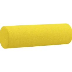 vidaXL Sofá de 2 plazas con cojines tela 120 cm Amarillo claro Online