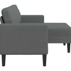 vidaXL Sofás-Sofá de 2 plazas con chaise longue en forma de L, color , 125 cm, tela,