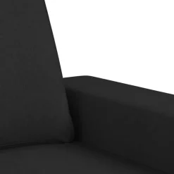vidaXL Sofá de 3 plazas con taburete de tela 180 cm Negro Clearance