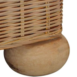 vidaXL Sofás-Sofá de 2 plazas con cojines ratán natural