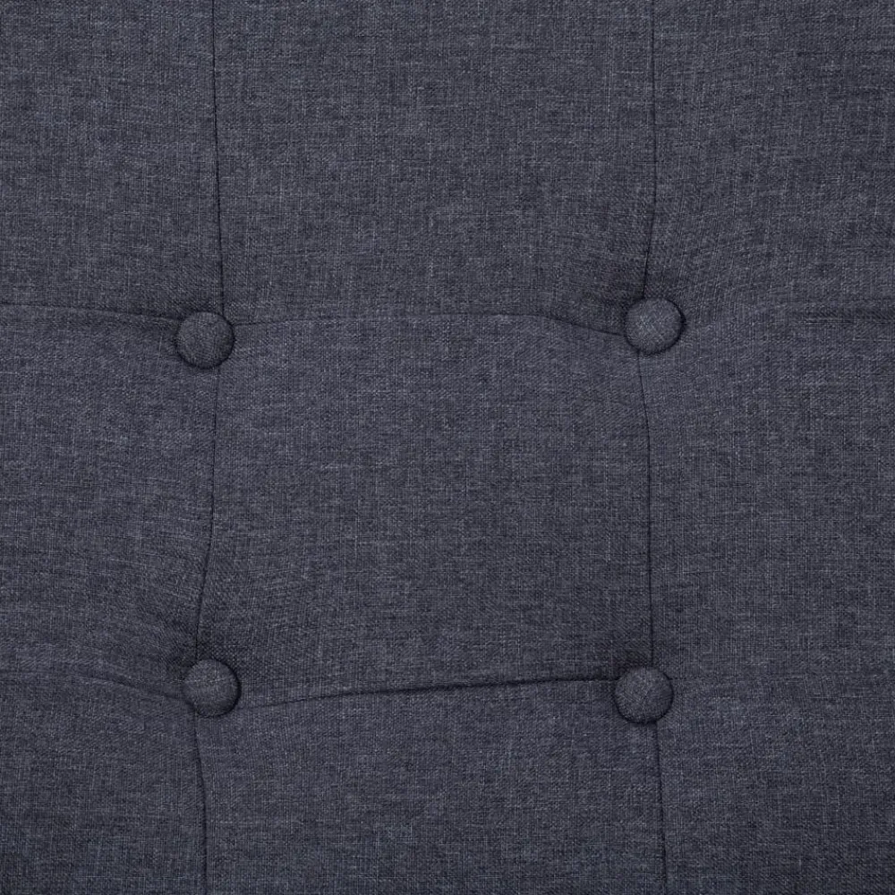 vidaXL Sofá de 2 plazas con reposabrazos acero y tela Gris oscuro Best