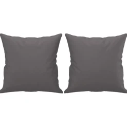 vidaXL Sofá de 2 plazas con cojines cuero sintético 120 cm Gris Best