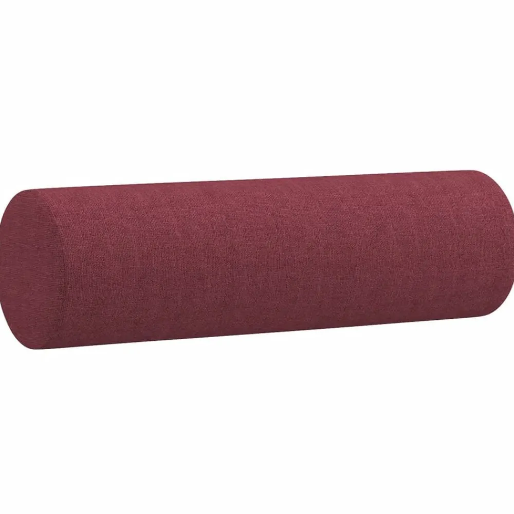 vidaXL Sofás-Sofá de 2 plazas con cojines tela rojo tinto 120 cm