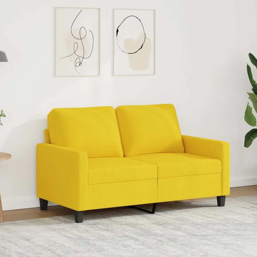 vidaXL Sofás-Sofá de 2 plazas de tela 120 cm