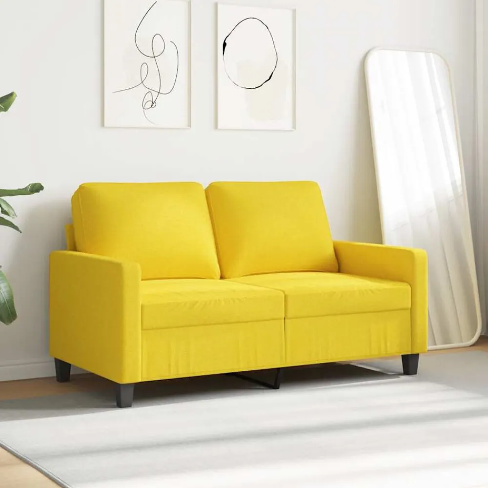 vidaXL Sofás-Sofá de 2 plazas de tela 120 cm