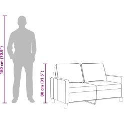 vidaXL Sofás-Sofá de 2 plazas de tela 120 cm