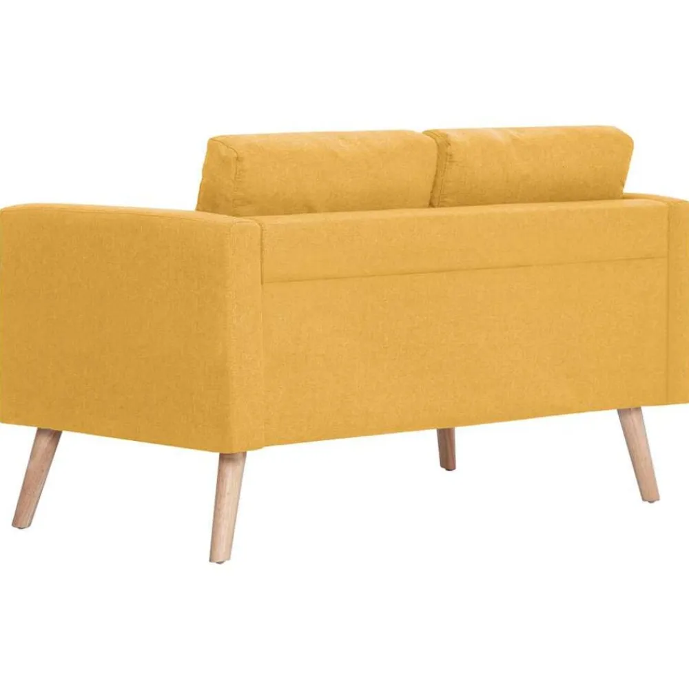 vidaXL Sofá de 2 plazas de tela Amarillo Online