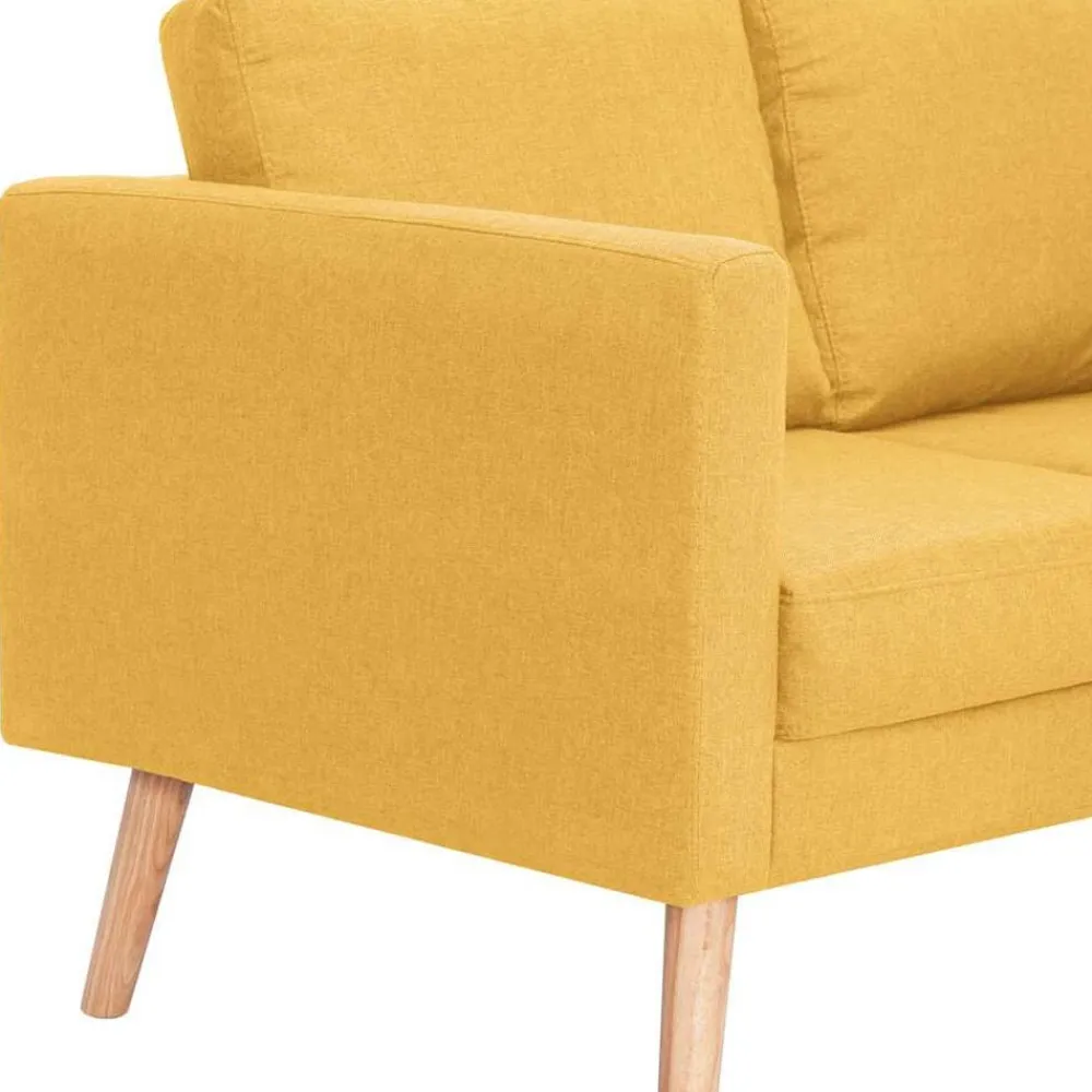 vidaXL Sofá de 2 plazas de tela Amarillo Online