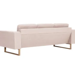 vidaXL Sofá de 3 plazas de tela color Crema