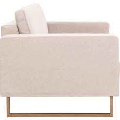 vidaXL Sofá de 3 plazas de tela color Crema