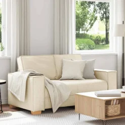 vidaXL Sofá de 2 plazas de lino, 160x78x84 cm Sale