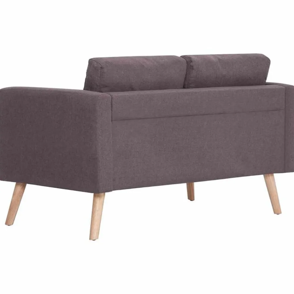 vidaXL Sofás-Sofá de 2 plazas de tela color gris taupe