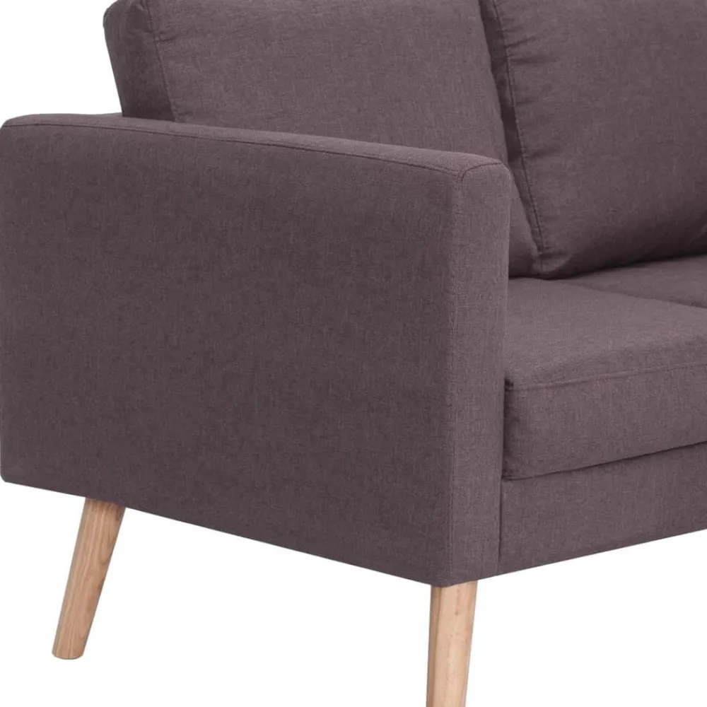 vidaXL Sofás-Sofá de 2 plazas de tela color gris taupe