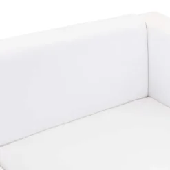 vidaXL Sofás-Sofá de 3 plazas de cuero artificial