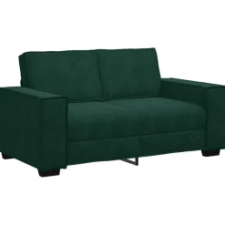 vidaXL Sofá de 2 plazas de terciopelo 160x78x84 cm Verde oscuro Hot