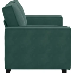 vidaXL Sofá de 2 plazas de terciopelo 160x78x84 cm Verde oscuro Hot