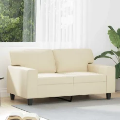 vidaXL Sofás-Sofá de 2 plazas de cuero sintético color 120 cm