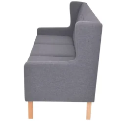 vidaXL Sofá de 3 plazas tela Gris New