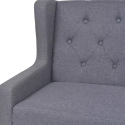 vidaXL Sofá de 3 plazas tela Gris New