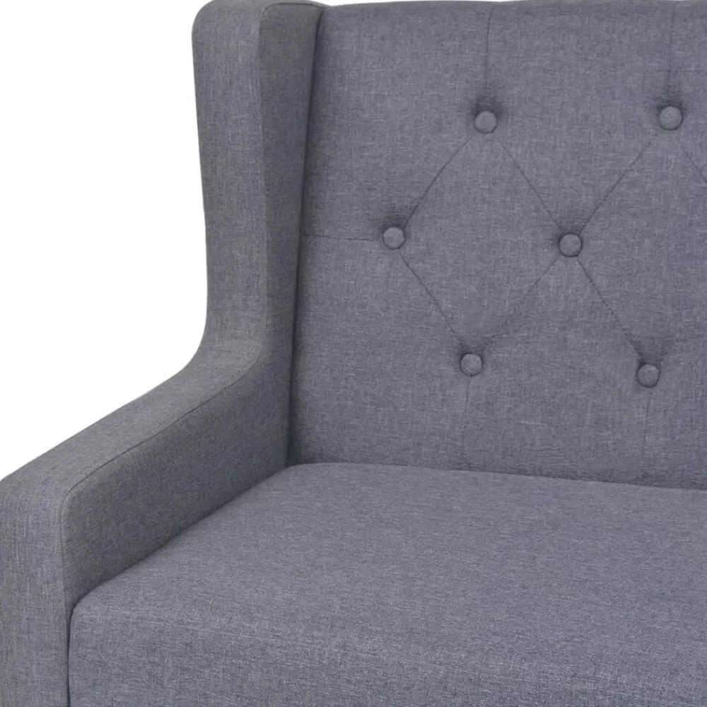 vidaXL Sofá de 3 plazas tela Gris New