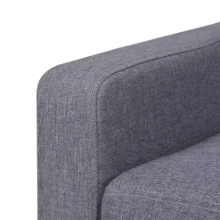 vidaXL Sofá de 3 plazas tela Gris New