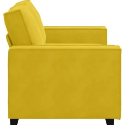 vidaXL Sofá de 2 plazas terciopelo 160x78x84 cm Amarillo Sale