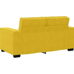 vidaXL Sofá de 2 plazas terciopelo 160x78x84 cm Amarillo Sale