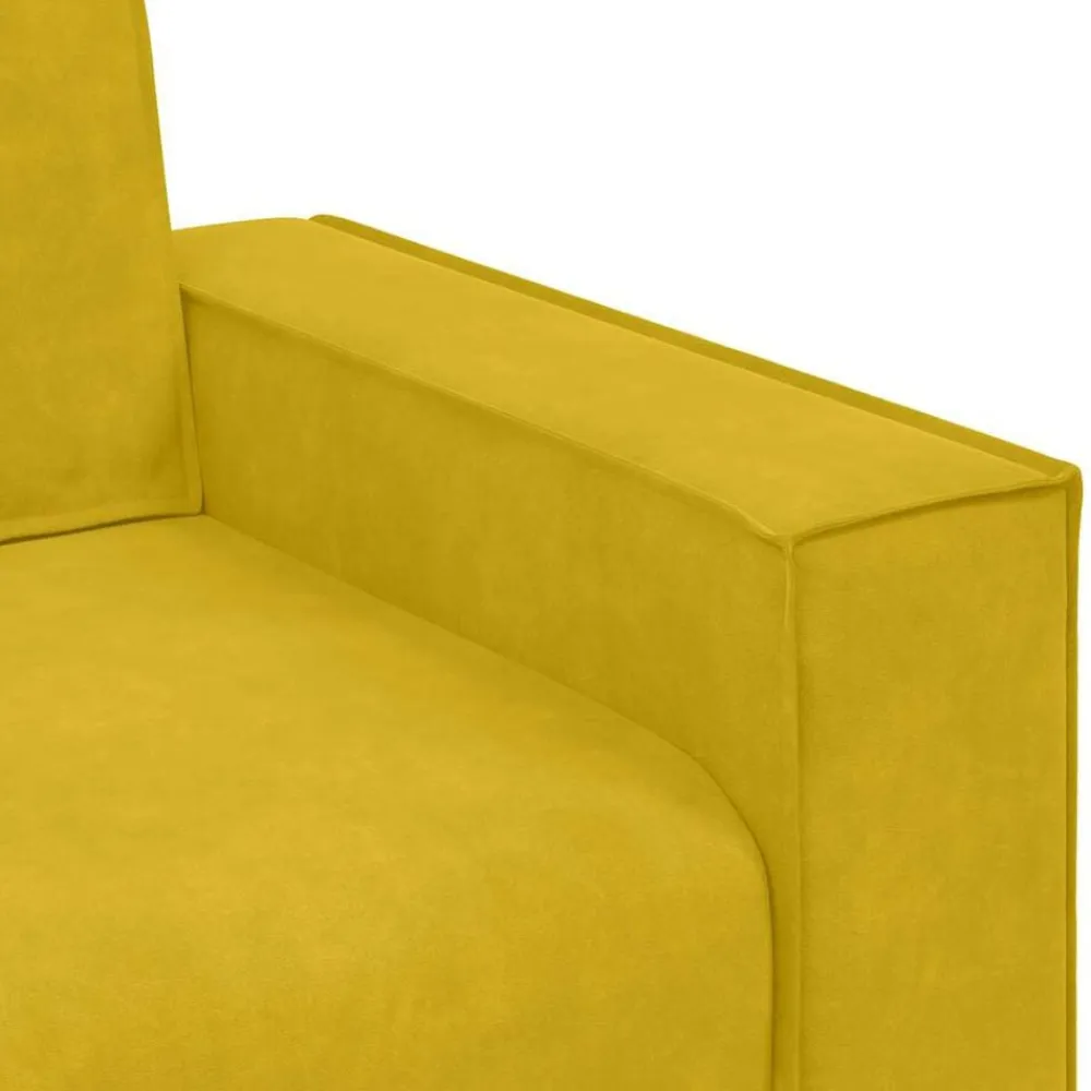 vidaXL Sofá de 2 plazas terciopelo 160x78x84 cm Amarillo Sale