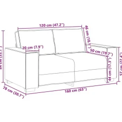 vidaXL Sofá de 2 plazas terciopelo 160x78x84 cm Amarillo Sale