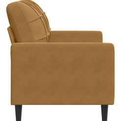 vidaXL Sofás-Sofá de 2 plazas terciopelo marrón 120 cm