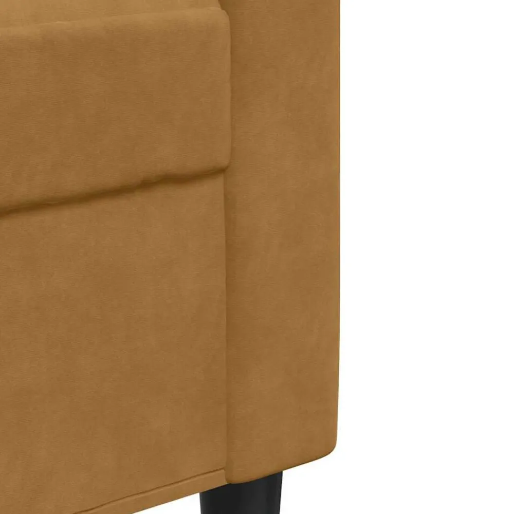 vidaXL Sofás-Sofá de 2 plazas terciopelo marrón 120 cm