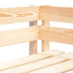 vidaXL Sofá de esquina de palets de jardín madera de pino impregnada Taupé