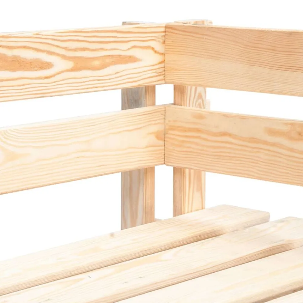 vidaXL Sofá de esquina de palets de jardín madera de pino impregnada Taupé