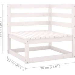 vidaXL Muebles De Jardín-Sofá de esquina de jardín cojines gris antracita madera pino
