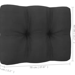 vidaXL Muebles De Jardín-Sofá de esquina de jardín cojines gris antracita madera pino
