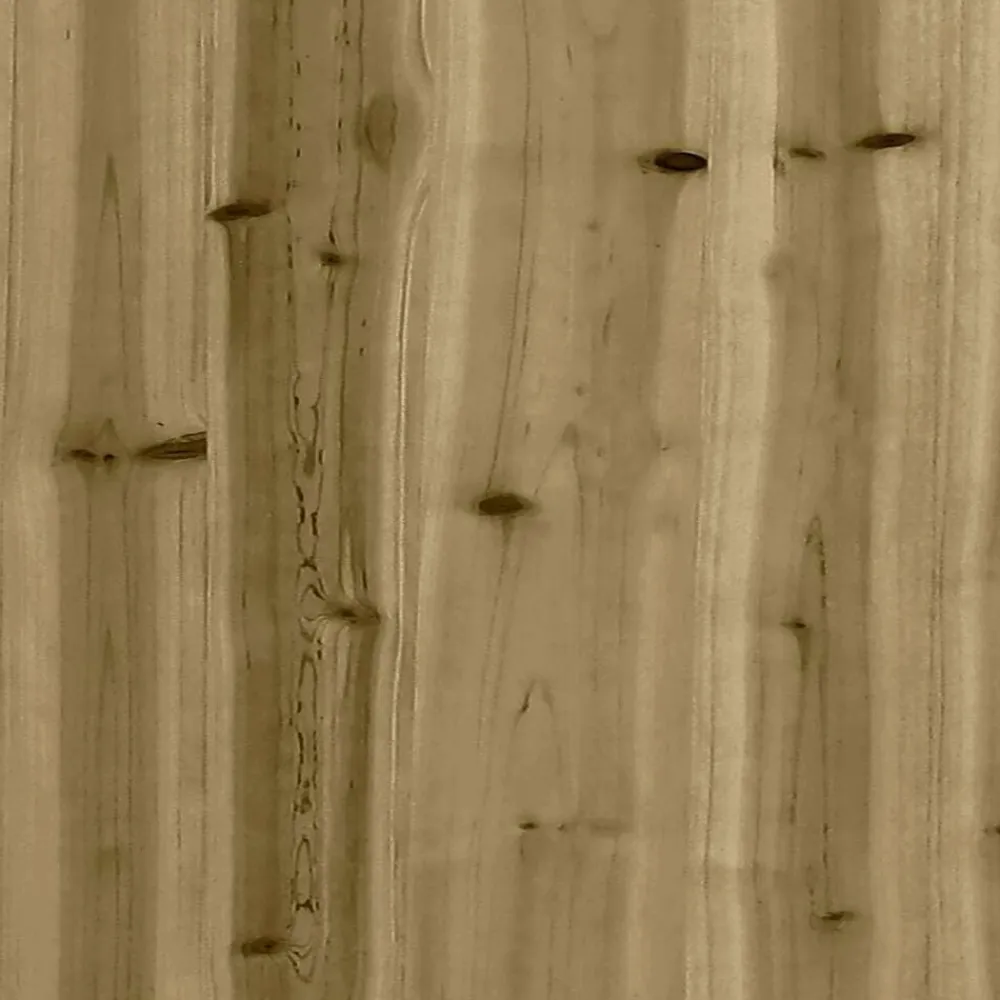 vidaXL Sofá de esquina de jardín madera de pino impregnada Impregnado natural Outlet