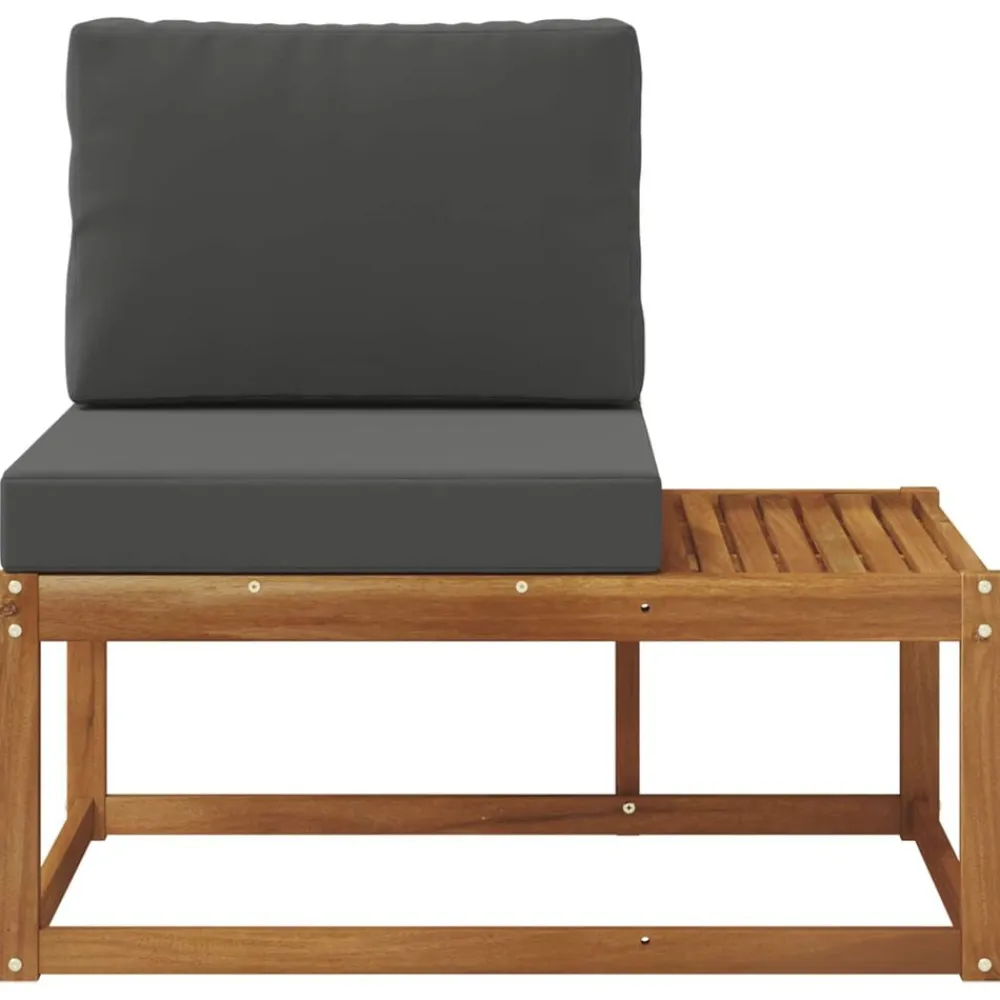vidaXL Sofá de esquina exterior 91 x 63 x 73 cm Natural y antracita Outlet