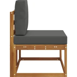 vidaXL Sofá de esquina exterior 91 x 63 x 73 cm Natural y antracita Outlet