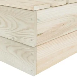 vidaXL Muebles De Jardín-Sofá de esquina seccional de palets madera abeto impregnada