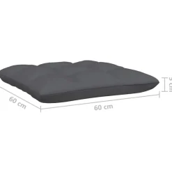 vidaXL Sofá de jardín 3 plazas con cojines madera pino gris antracita Blanco Online