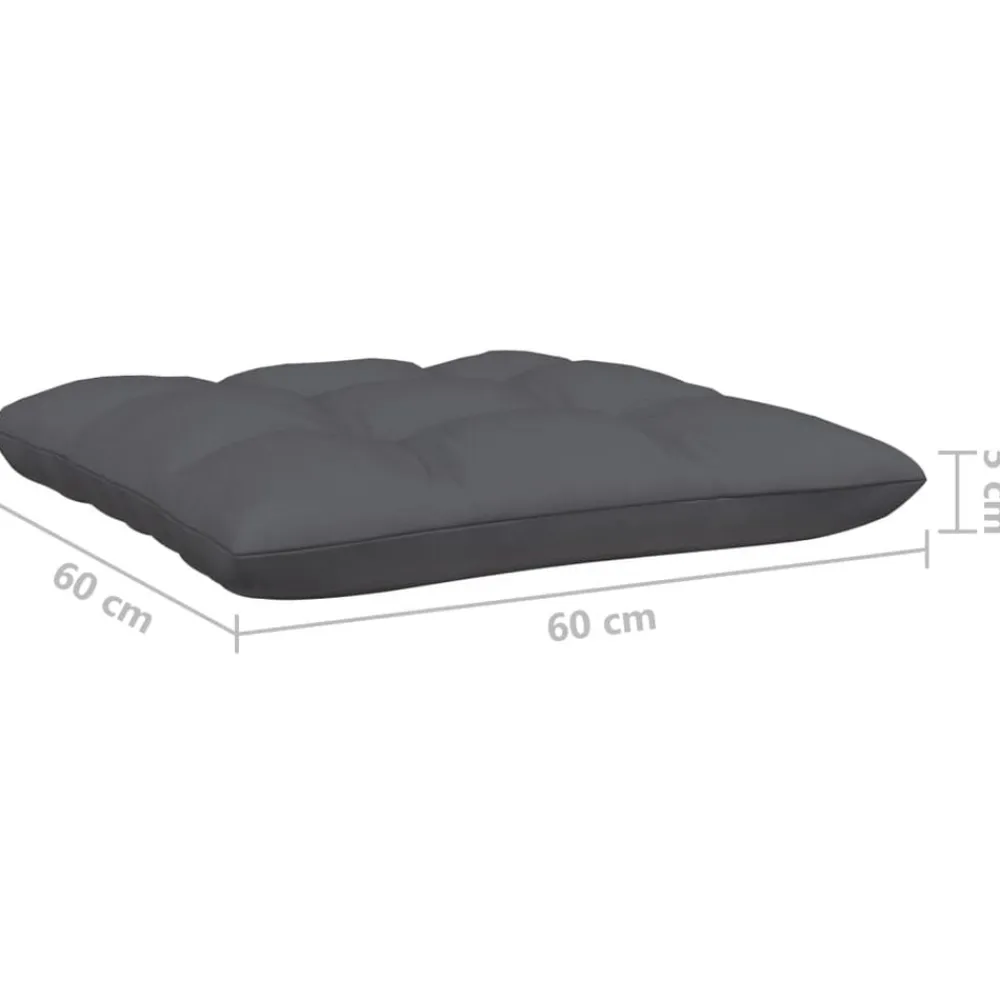 vidaXL Sofá de jardín 3 plazas con cojines madera pino gris antracita Blanco Online