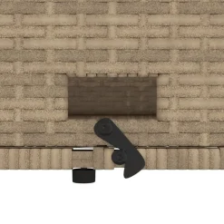 vidaXL Sofá de jardín con cojines de 2 plazas ratán sintético beige beige y crema Outlet