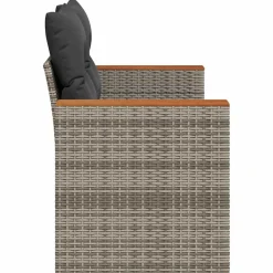 vidaXL Muebles De Jardín-Sofá de jardín con cojines 2 plazas ratán sintético