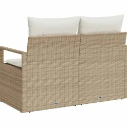 vidaXL Muebles De Jardín-Sofá de jardín con cojín 120 x 62 x 69 cm. ratán sintético